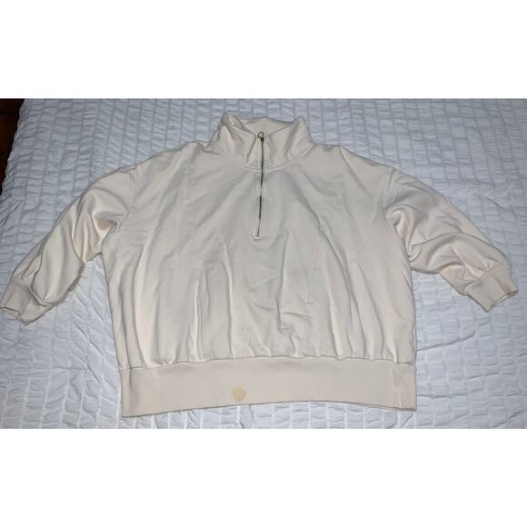 A New Day ¼ Zip Pullover Sweater Cream – Women’s Size 4X Plus - Picture 1 of 5